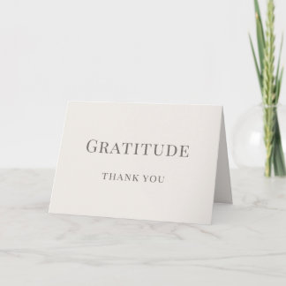 Gratitude - Minimalist  Thank You Card