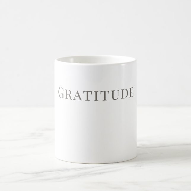 Gratitude Mug – Minimal Typography Design (Center)