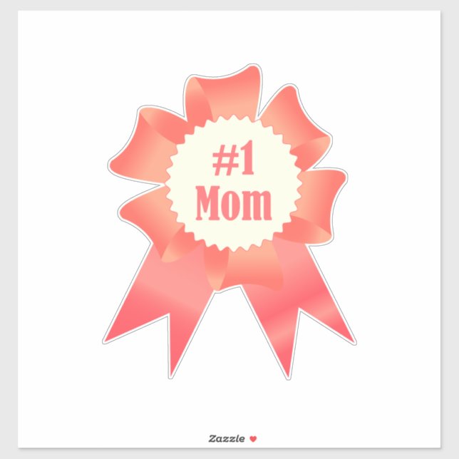 Gratitude Number One Mum winner award ribbon (Sheet)