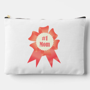 Gratitude Number One Mum winner award ribbon Accessory Pouch
