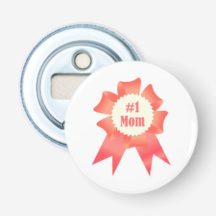 Gratitude Number One Mum winner award ribbon Bottle Opener