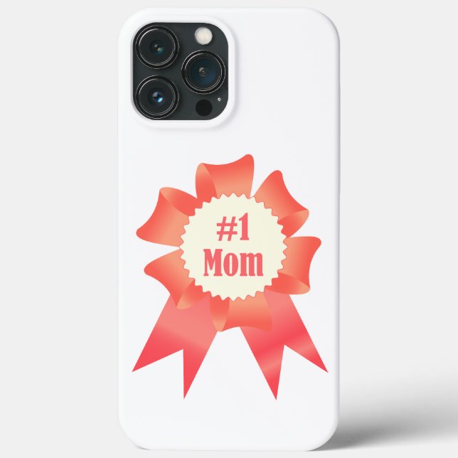Gratitude Number One Mum winner award ribbon Case-Mate iPhone Case (Back)