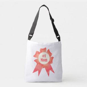 Gratitude Number One Mum winner award ribbon Crossbody Bag