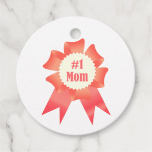 Gratitude Number One Mum winner award ribbon Favour Tags