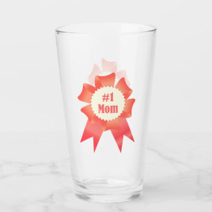 Gratitude Number One Mum winner award ribbon Glass