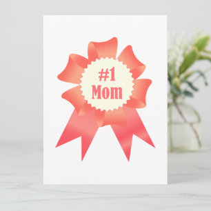 Gratitude Number One Mum winner award ribbon Holiday Card
