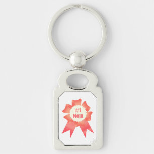 Gratitude Number One Mum winner award ribbon Key Ring