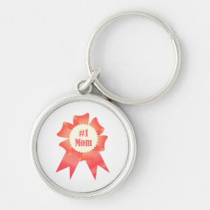 Gratitude Number One Mum winner award ribbon Key Ring