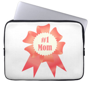 Gratitude Number One Mum winner award ribbon Laptop Sleeve