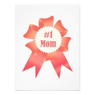 Gratitude Number One Mum winner award ribbon Photo Print