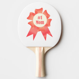 Gratitude Number One Mum winner award ribbon Ping Pong Paddle