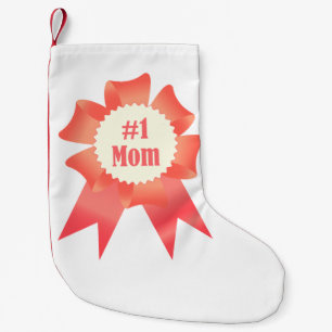 Gratitude Number One Mum winner award ribbon Small Christmas Stocking