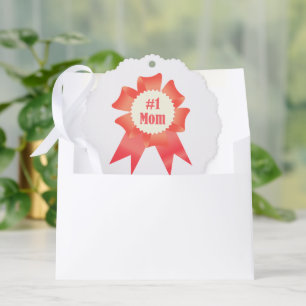 Gratitude Number One Mum winner award ribbon Tree Decoration Card