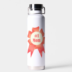 Gratitude Number One Mum winner award ribbon Water Bottle