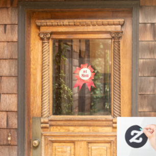 Gratitude Number One Mum winner award ribbon Window Cling