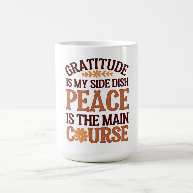 Gratitude & Peace Mug - Customisable (Center)