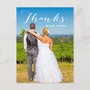 Gratitude   Photo Wedding Thank You Postcard