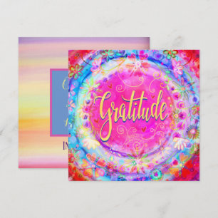 Gratitude Pink Pretty Encouragement For all Thank You Card