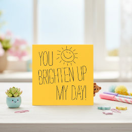 Gratitude Post Its - You Brighten Up My Day Post-it Notes