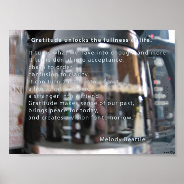 Gratitude,  Poster (Front)