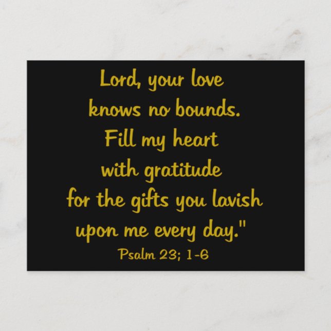 gratitude psalm postcard (Front)