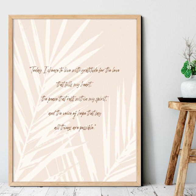 Gratitude Quotes Minimalism boho Poster (
I wish you happiness))))