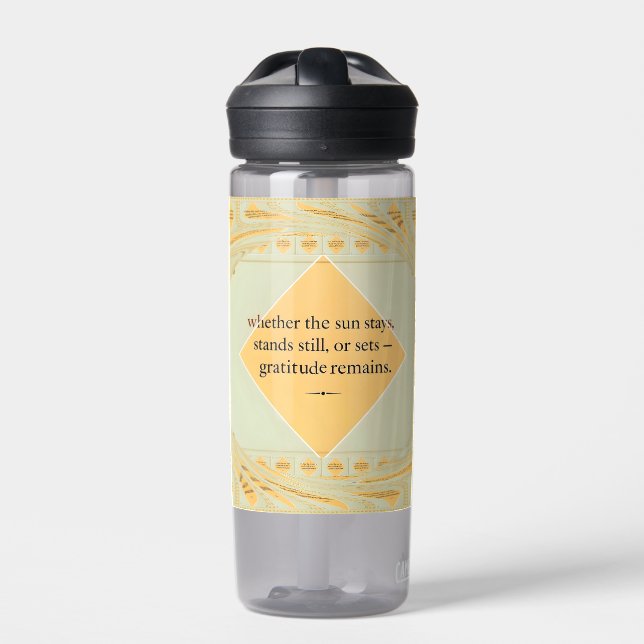 Gratitude Remains: Grateful Day or Night  Water Bottle (Front)