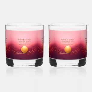 Gratitude Remains™ Love & Intention Meaningful V Whiskey Glass
