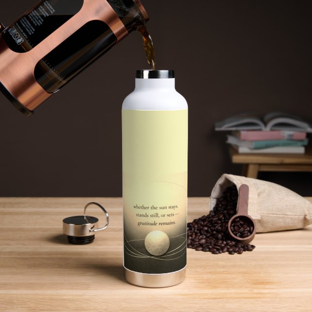 Gratitude Remains™: Love & Intention | Thor Copper Water Bottle (Coffee (Rotated))