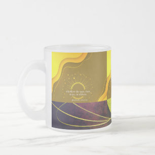 Gratitude Remains™ Love & Intention   Thoughtful R Frosted Glass Coffee Mug