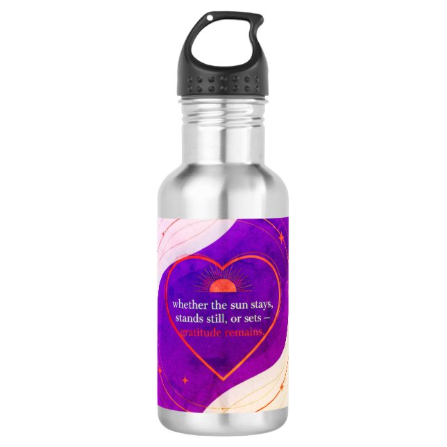 Gratitude Remains™: Mindful Hydration | Nice Night 532 Ml Water Bottle (Front)