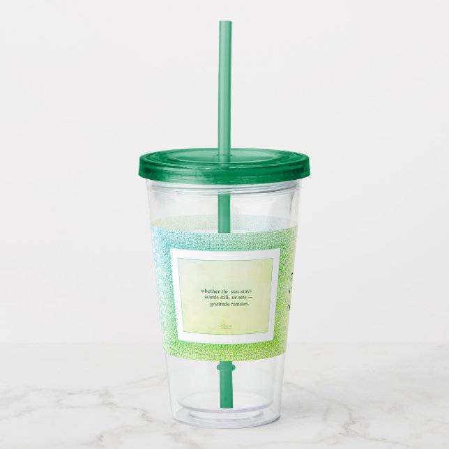 Gratitude Remains™: Mindful Sips | Gift Inspirat   Acrylic Tumbler (Front)