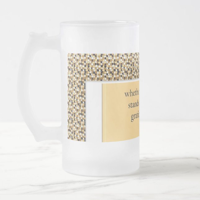 Gratitude Remains: Nice Day Better Night Always Ce Frosted Glass Beer Mug (Left)