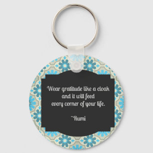 Gratitude Rumi Quote Key Ring