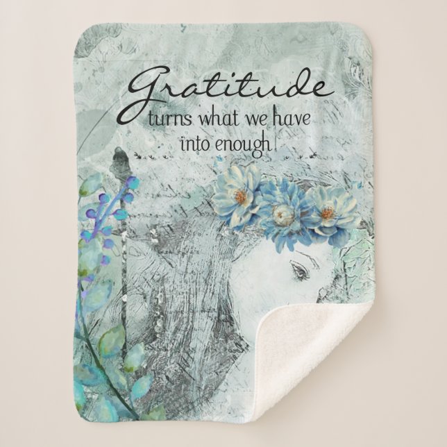 Gratitude Sherpa Blanket (Front)