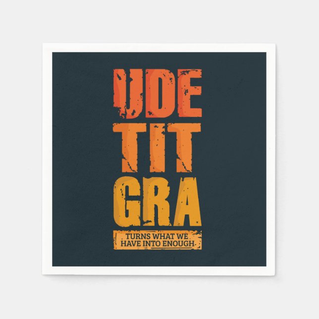 Gratitude Thanksgiving Family Get Together Paper Napkin (Front)