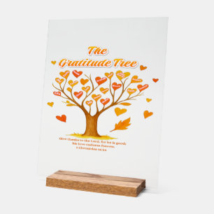 'Gratitude Tree' Acrylic Sign