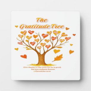 'Gratitude Tree' Tabletop Plaque with Easel