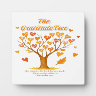 'Gratitude Tree' Tabletop Plaque with Easel