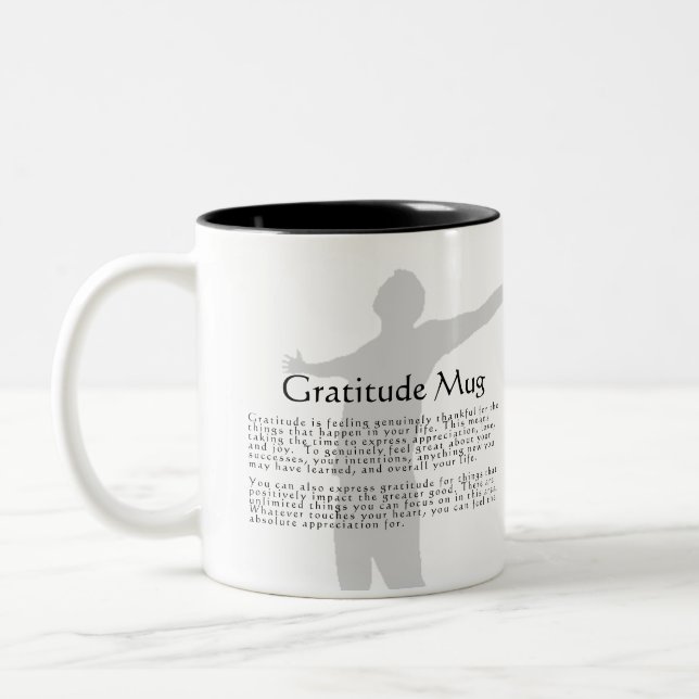 Gratitude Two-Tone Coffee Mug (Left)