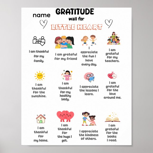 Gratitude Wall for Little Heart Poster (Front)