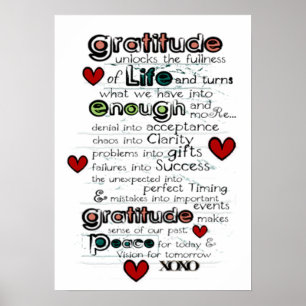 Gratitude / Wisdom on Life / Typography Design Poster