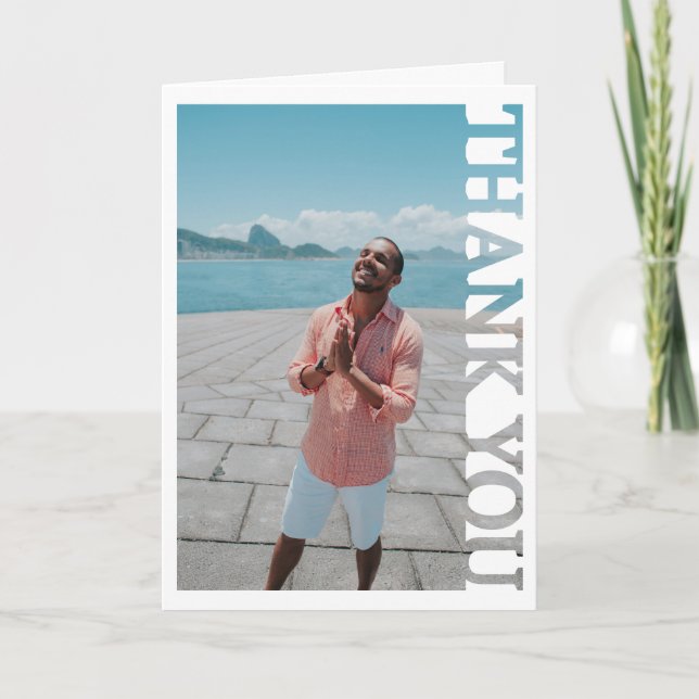 Gratitue blessing Photo Frame Thank You Card (Front)