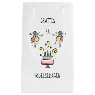 Grattis på födelsedagen Happy Birthday Small Gift Bag