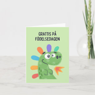 Grattis på födelsedagen, Swedish birthday  Card