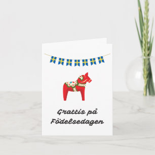 Grattis på födelsedagen Swedish Birthday Card