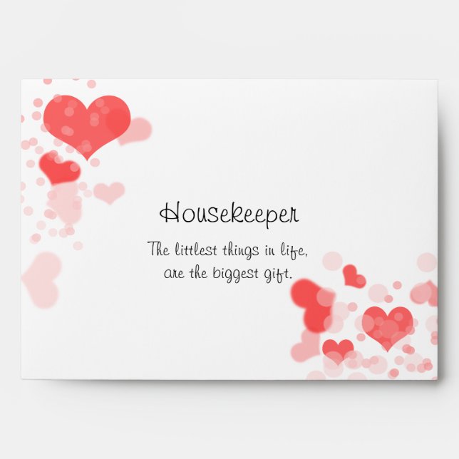 Gratuity envelope for housekeeping (Front)