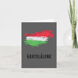 Gratulálunk, congratulations in Hungarian Card