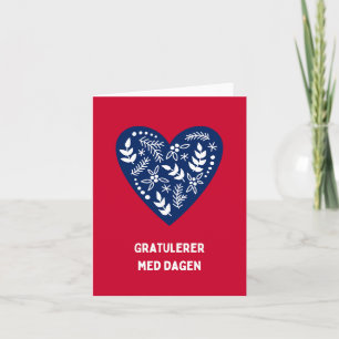 Gratulerer med dagen, Norwegian birthday  Card