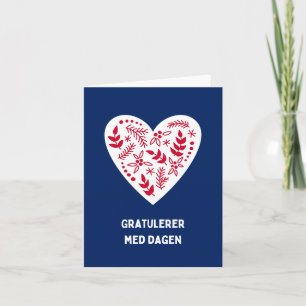 Gratulerer med dagen, Norwegian birthday  Card
